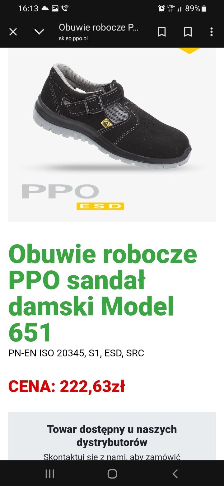 Buty półbuty robocze damskie 38