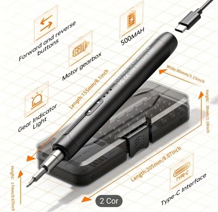 Aparafusadora portátil telemóvel e computador