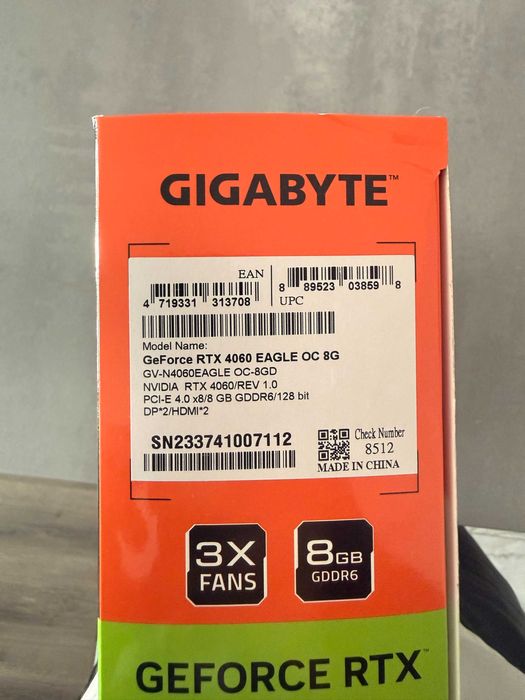 Gigabyte GeForce RTX 4060 EAGLE OC 8GB DLSS 3