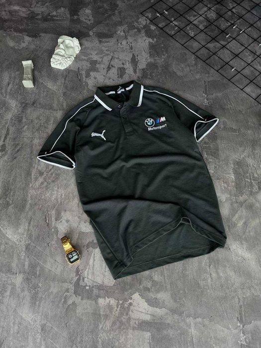 Футболка поло PUMA Premium з поліестру з qr-code і біркою i57/10T-11