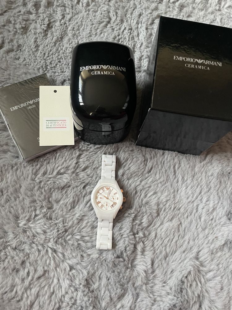 Zegarek Emporio Armani Ceramica biały