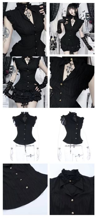 Блуза  готика гранж Лолита 6 видов цены в описании