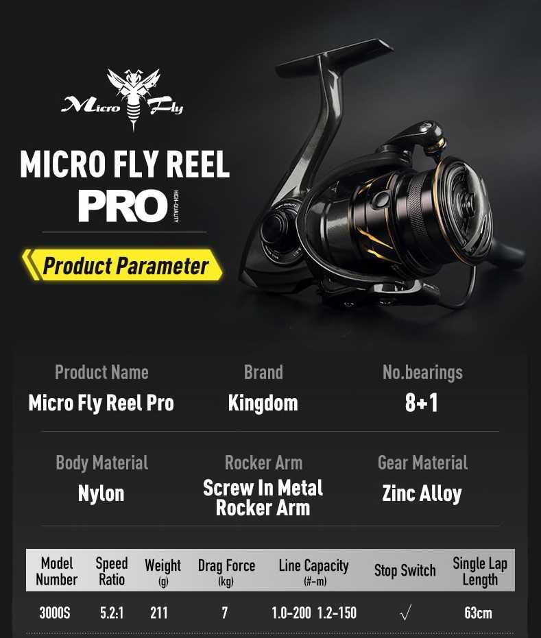 Катушка Kingdom Micro Fly Pro 3000 S (211g)