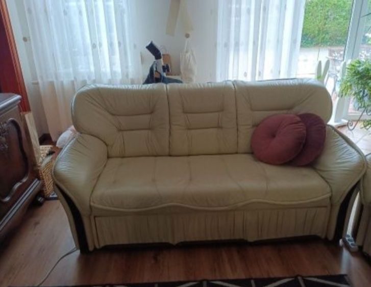 Zestaw kanap skorzanych