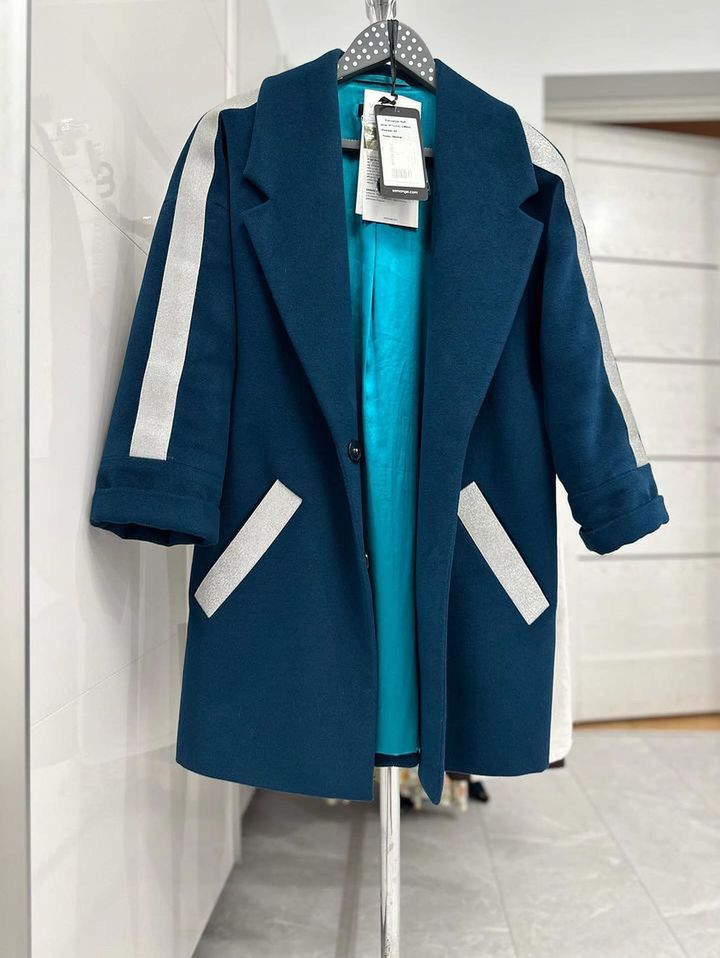 Пальто з велюрової тканини зі вставками Samange