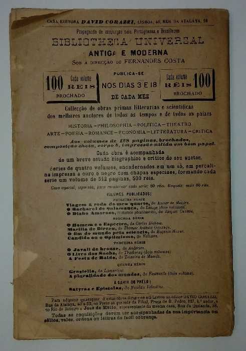 Livro de 1888 - A Pluralidade dos Mundos, por Fontenelle