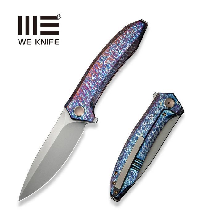 Nóż składany WE Knife Acuminal Flamed Titanium, Polished Bead Blasted