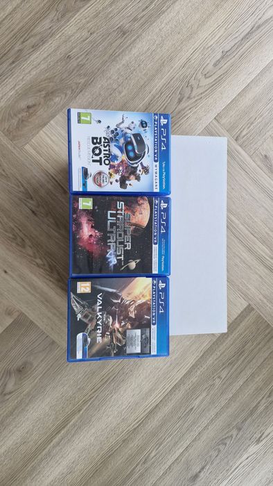 Gogle VR Sony PS4 zestaw + 3 gry stan BDB