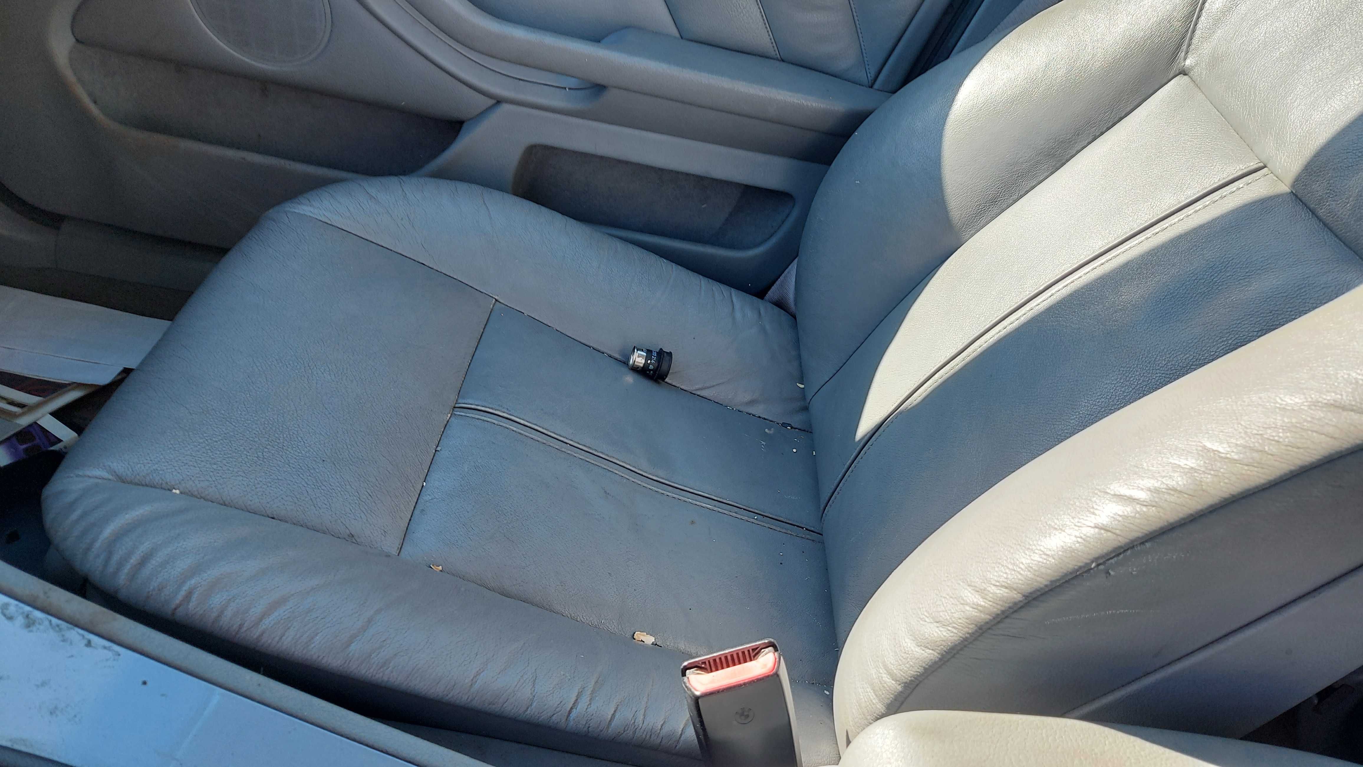 BMW E39 fotele kanapa szara skóra kombi komplet FV części/dostawa