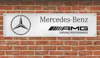 Baner plandeka Mercedes-Benz AMG 150x60cm zaoczkowany