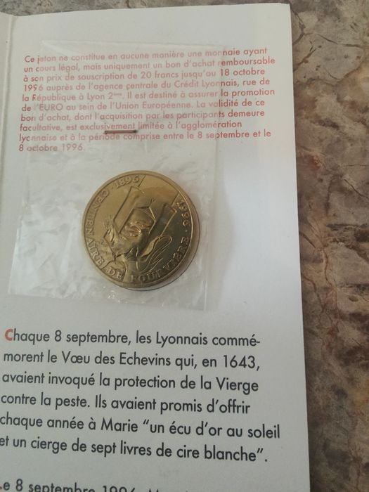 3 euros Centenaire de Fourvière Lyon [69]