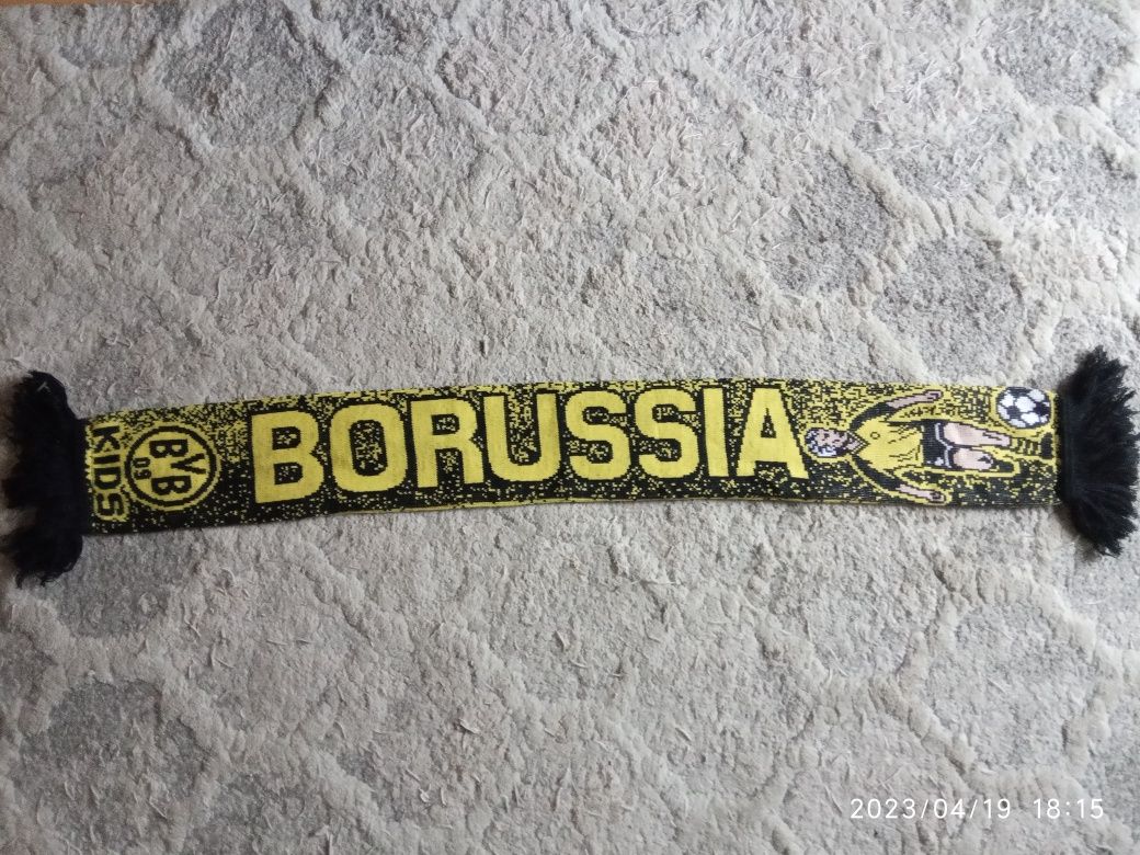 Szalik Borussia Dortmund kids oldschool retro dwustronny