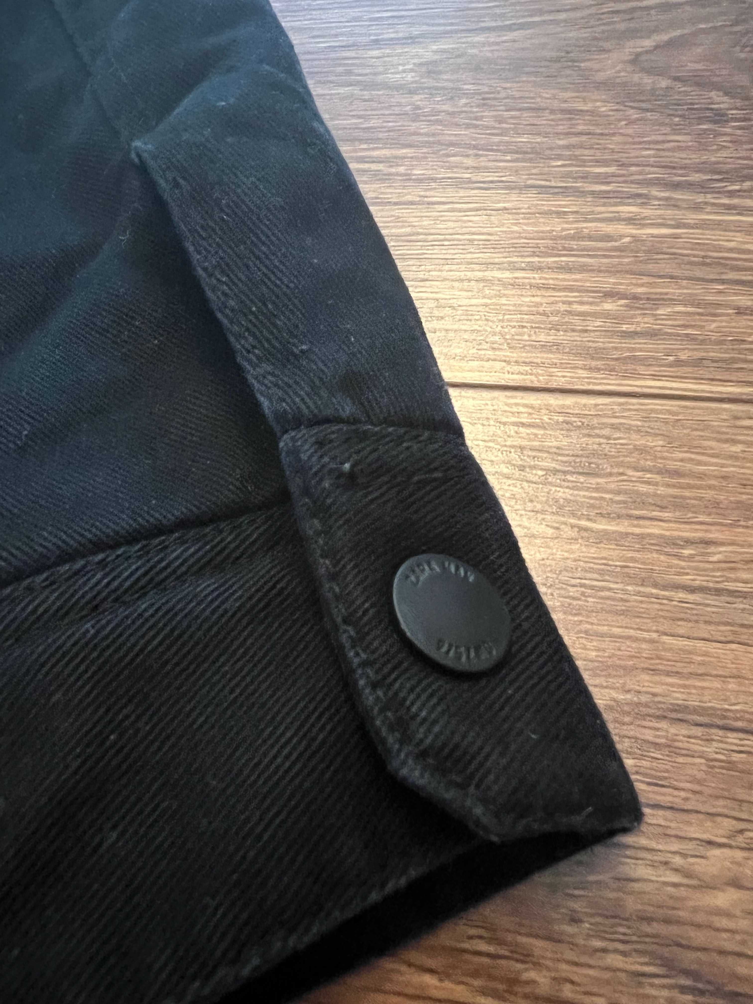 Kurtka jeansowa Zara, męska, czarna, rozmiar s, ocieplana