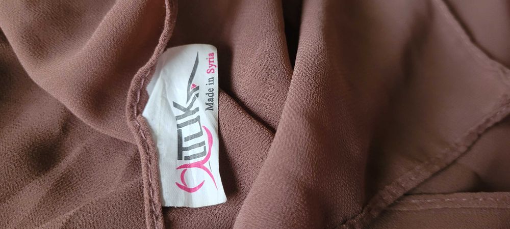 Szal apaszka mokka syryjski cienki delikatny Altuka