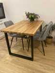 Stół drewniany dębowy 120x80x3 loft metalowe nogi salon