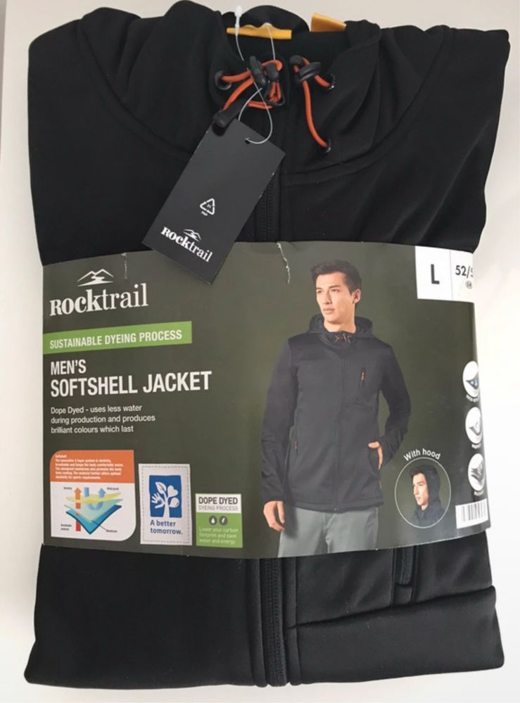 Kurtka softshell męska, oddychająca Rocktrail 52/54 - L.