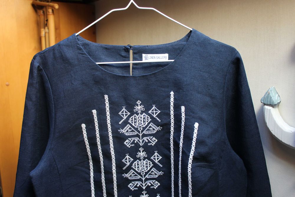 Вышиванка, блуза, рубашка, лен, льняная, р 50, новая