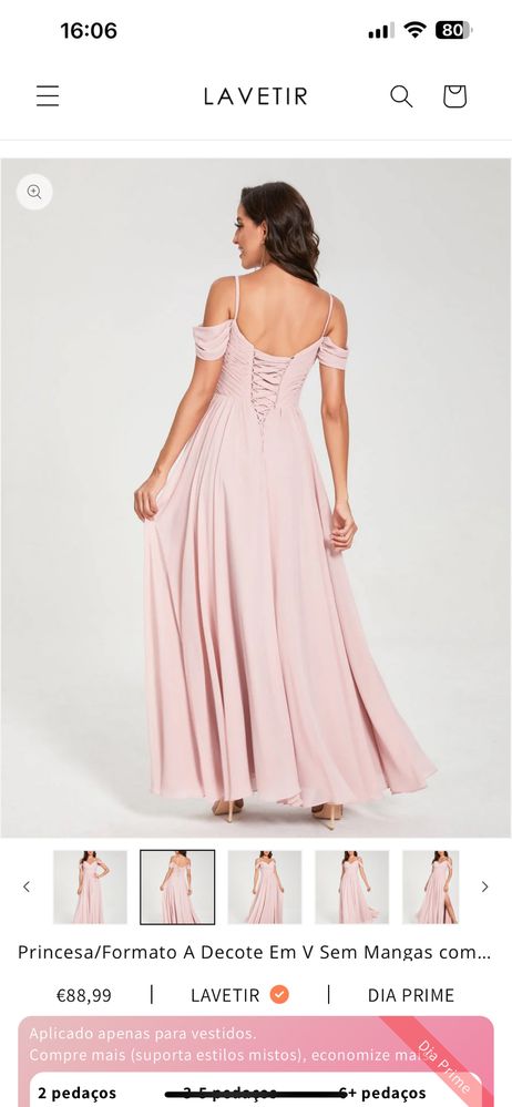 Vestido para casamento longo Lavetir verrde claro com Xaile incluído