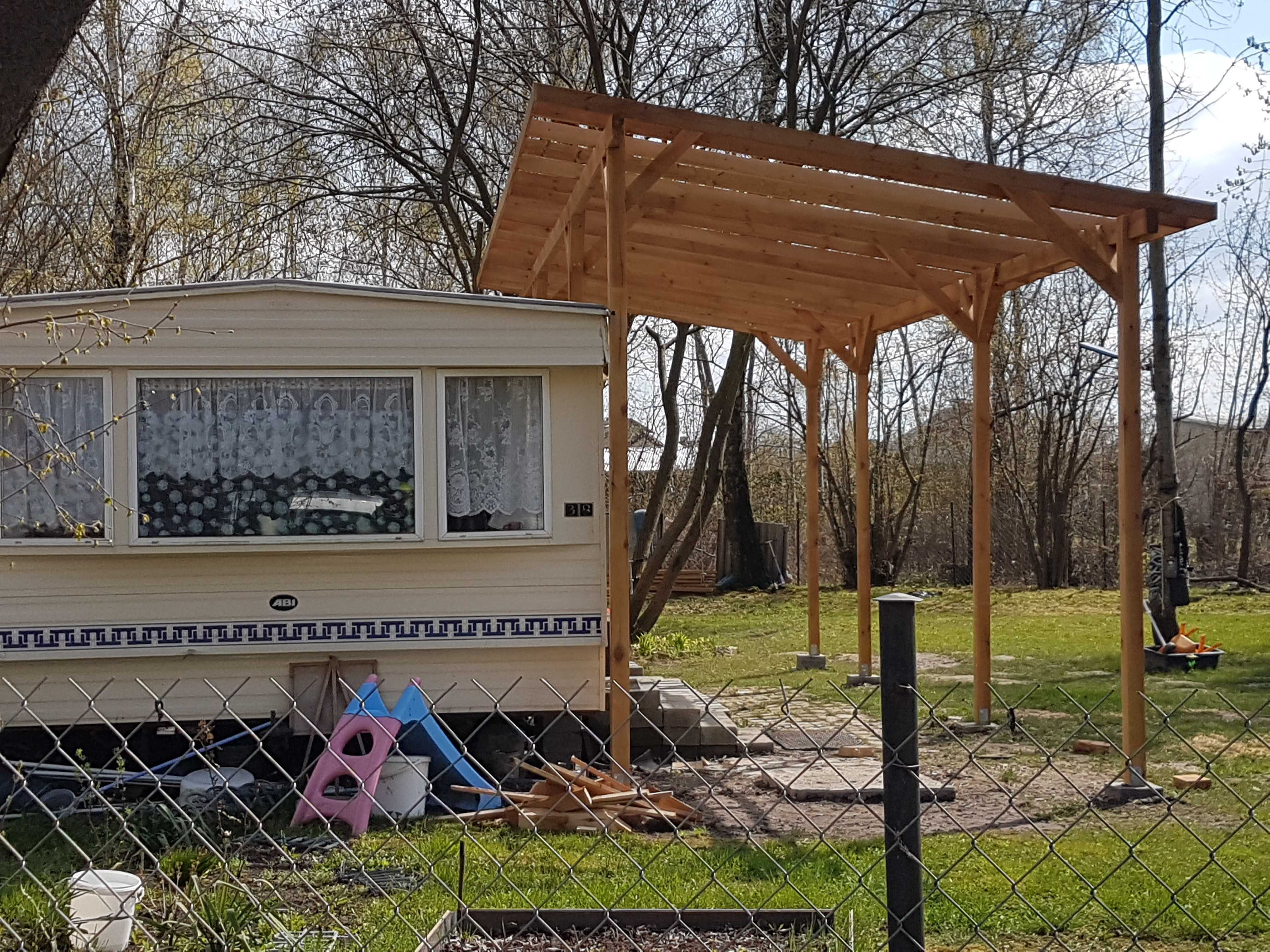 Altana Wiata Garażowa Carport 360 x 560 cm jednospadowa