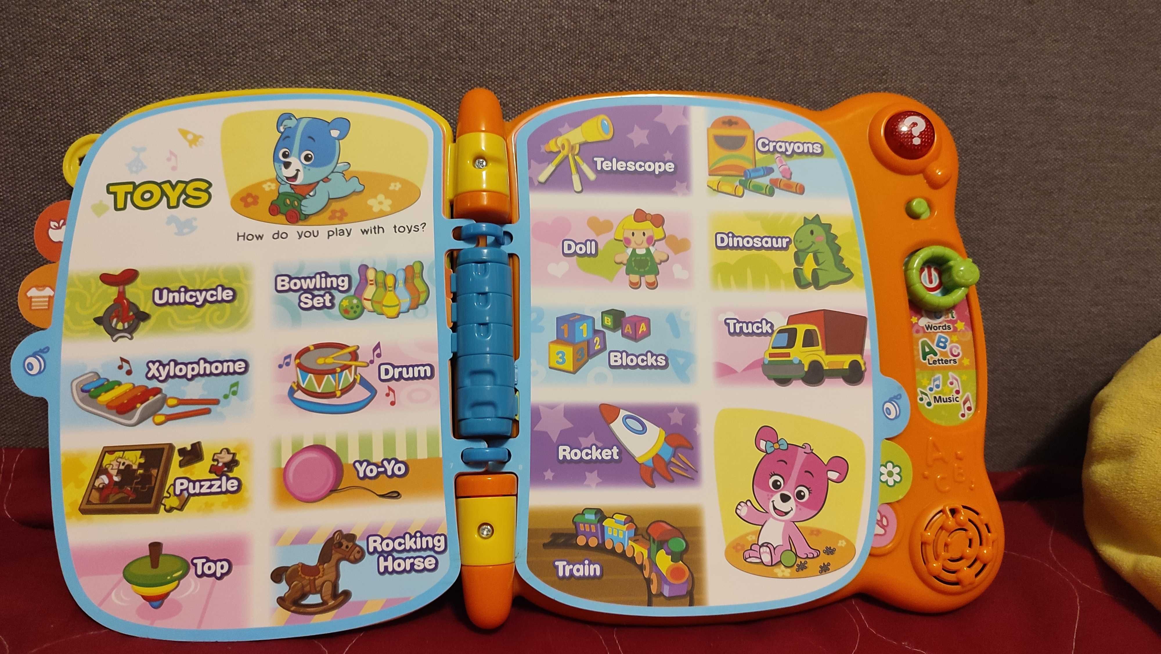Детская музыкальная книга, развивающая игрушка vtech сша, на англ.