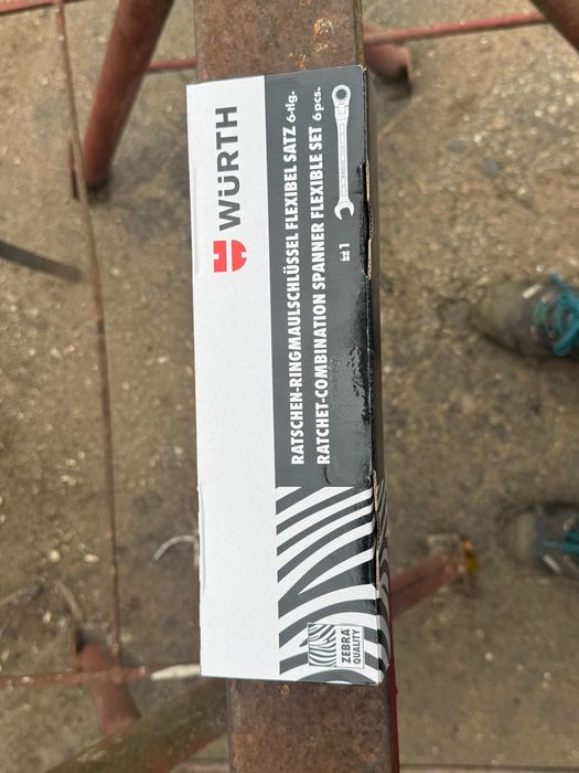 Klucze Wurth 6szt łamane zgrzechotka
