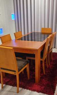 TOP: Mesa de jantar + 6 cadeiras!!! Material cerejeira! Oferta tapete!