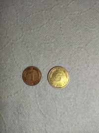 Monety 1 i 5 pfennig