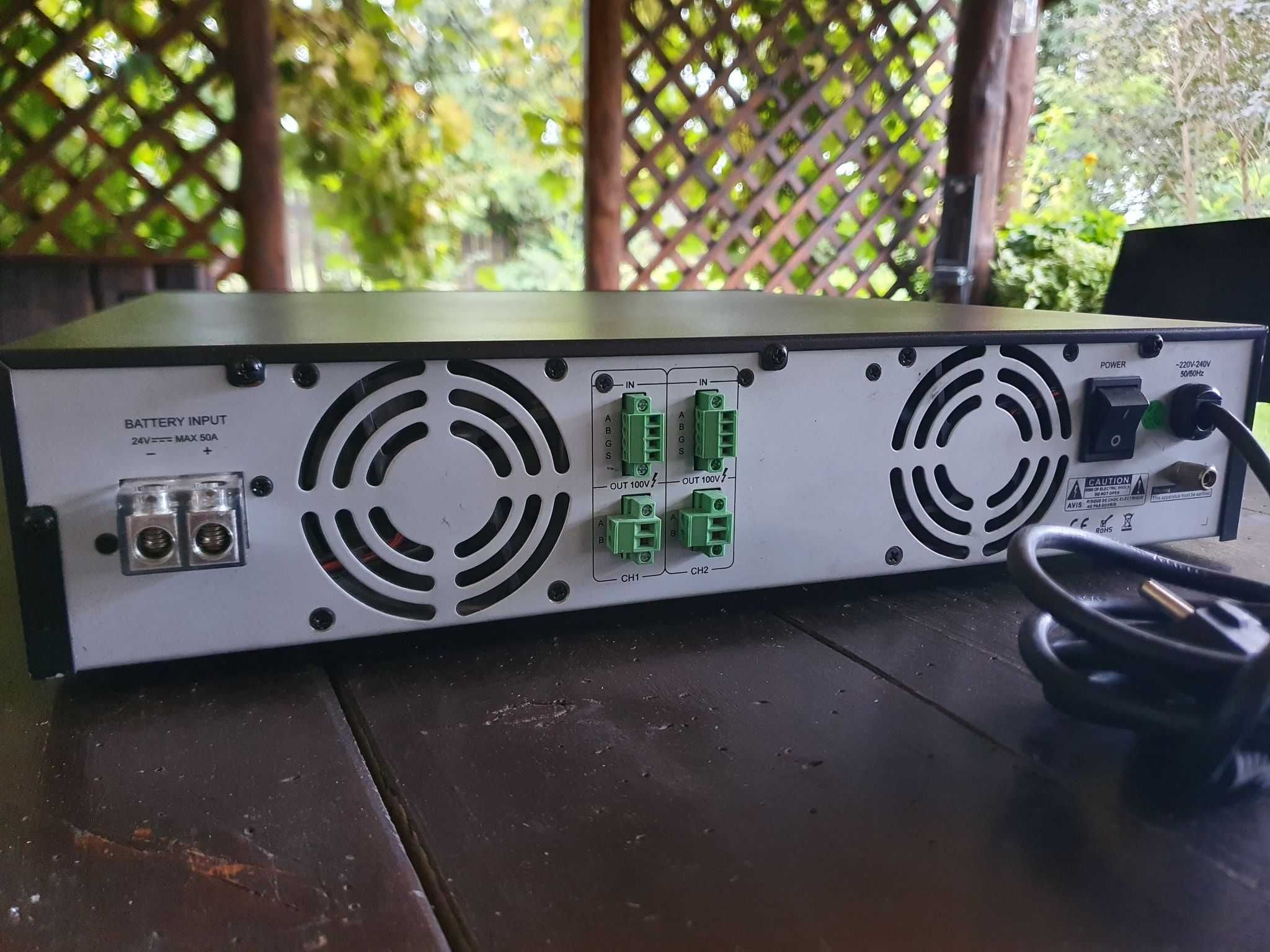 ITC Audio VA-P2350 wzmacniacz mocy 2 x 350W, radiowęzeł, 100V