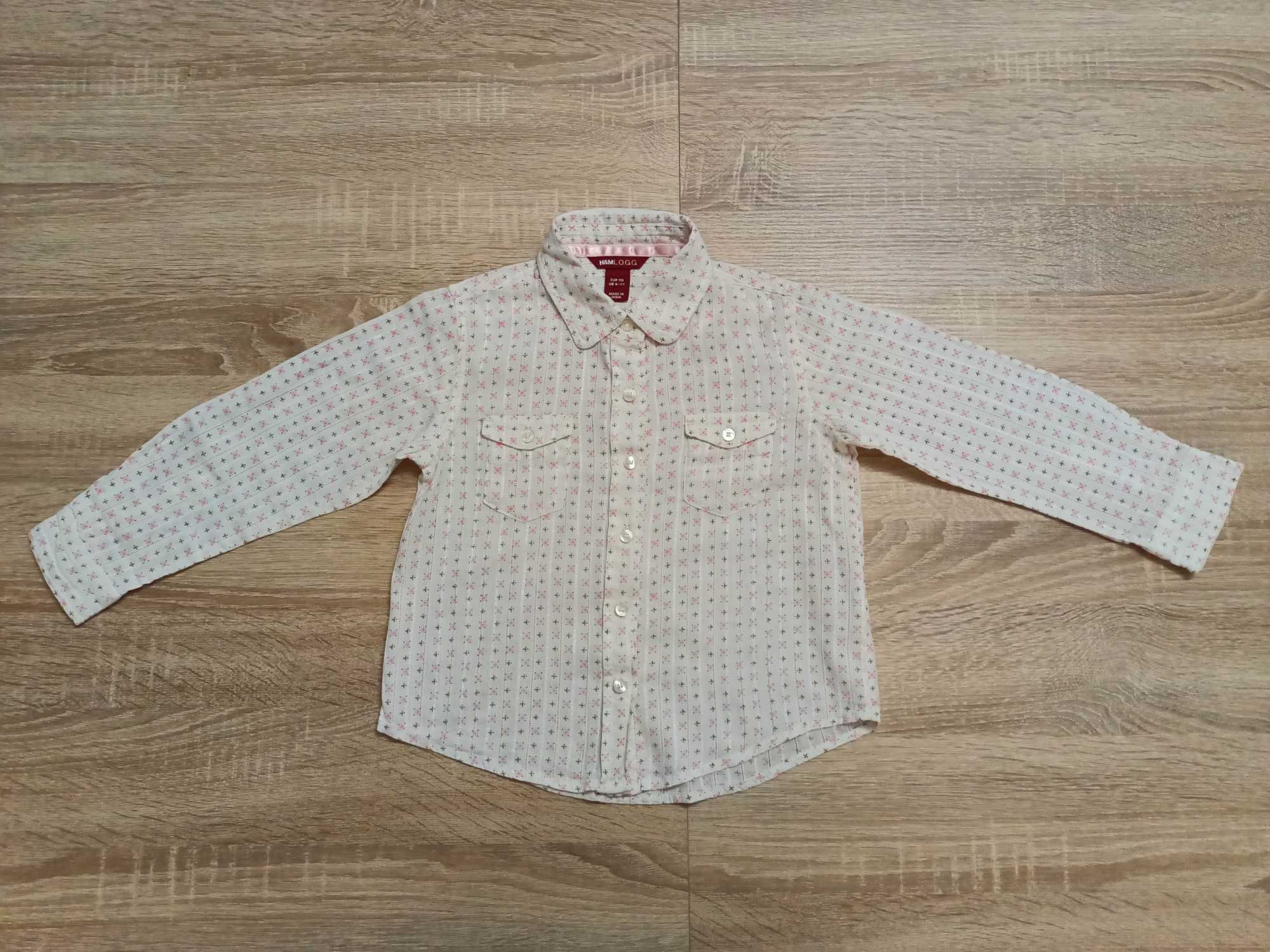 Koszula z kołnierzykiem, H&M, rozm. 110