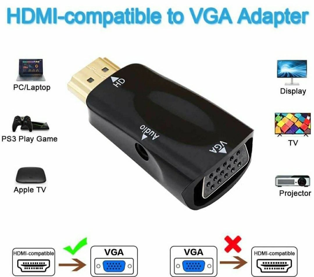 Продам переходник HDMI - VGА с аудиовыходом.