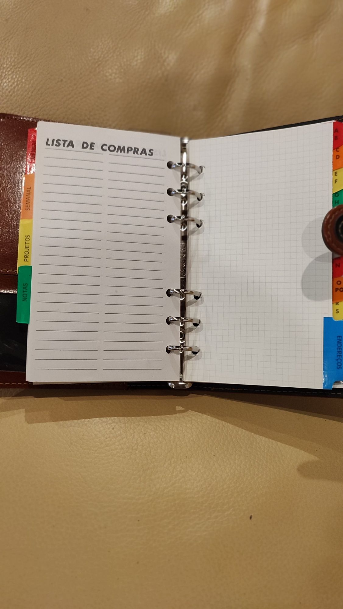 Conjunto carteira e agenda organizer