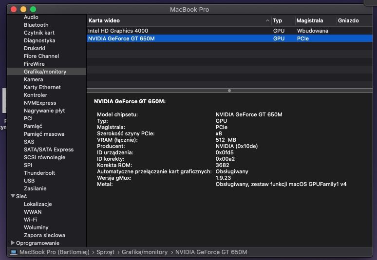 Macbook Pro Mid 2012 15,4”
