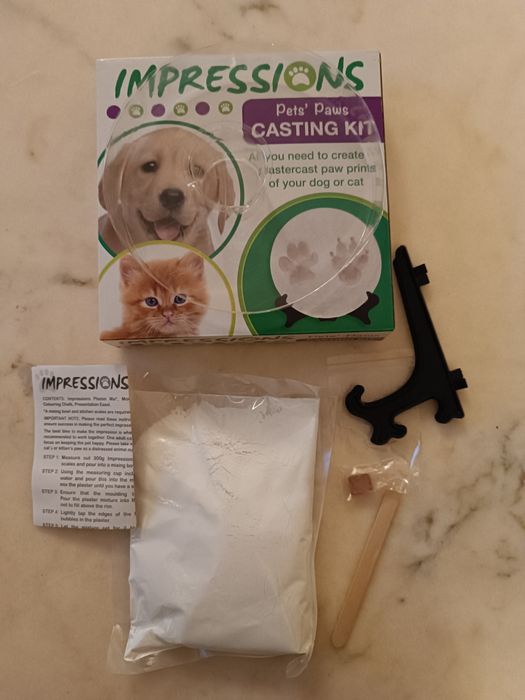 Kit gesso para registar pata animais (cao/gato)
