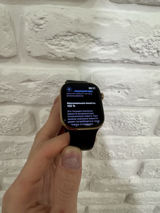 Apple watch 10 46mm Titanium gold 100% Акумулятор