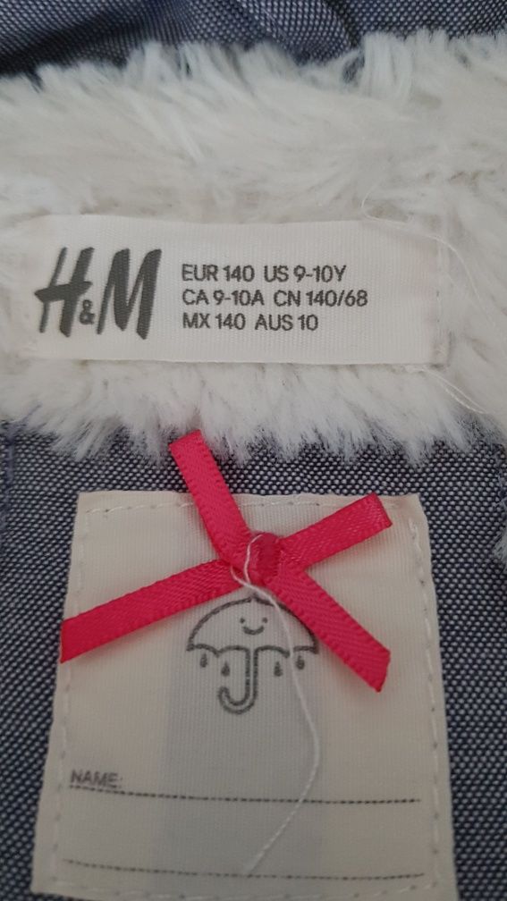 Kurtka ocieplana H&M rozmiar 140