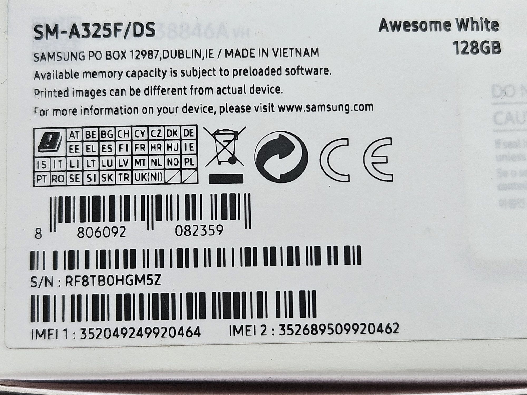 Biały Samsung Galaxy A32  4G  128GB dual sim 6,4"