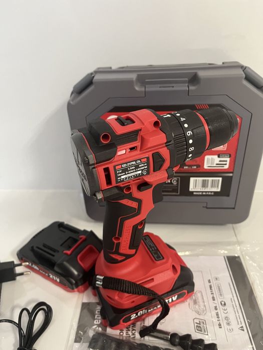 Потужний та компактний ударний шуруповерт Edon ED-21PBL OL з набором