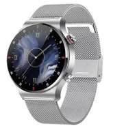 Relógio Prateado Smartwatch LIGE QW33 Masculino bracelete metal