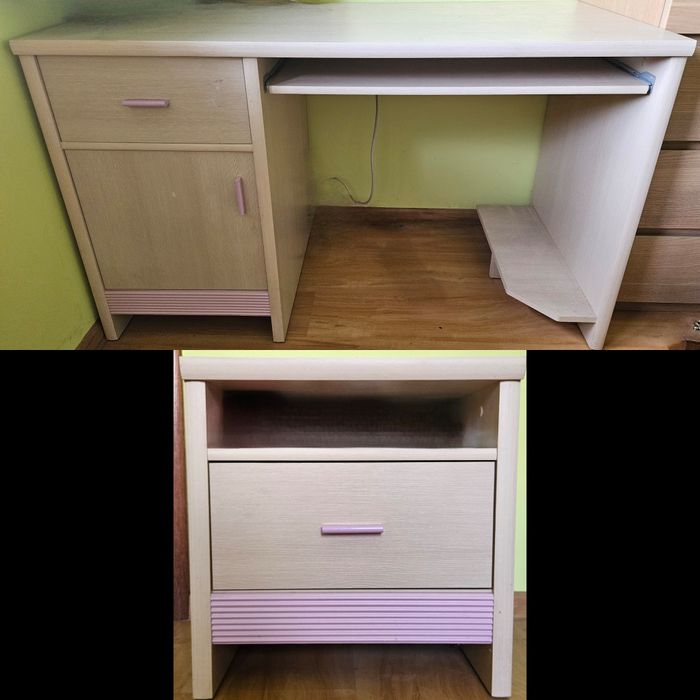Meble dziecięce Wójcik Fan Faro zestaw:szafa+łóżko+biurko+sz.nocna