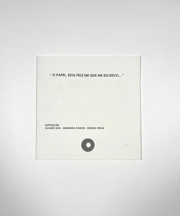 Exposição Álvaro Siza, Armanda Passos, Miguel Veiga Convite 2010