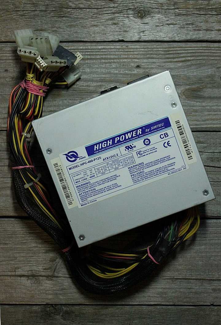 Блок Питания SIRTEC HIGH POWER 460W MODEL: HPC-460-P12S (ATX12V2.2)