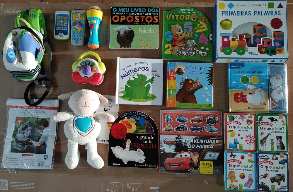 Livros e Brinquedos Vários Apenas 1€ cada