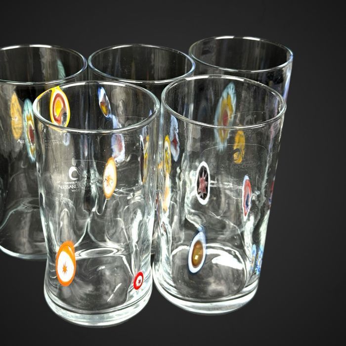 Szklanki szkło Murano Millefiori włoskie coppola styl design B41/41209