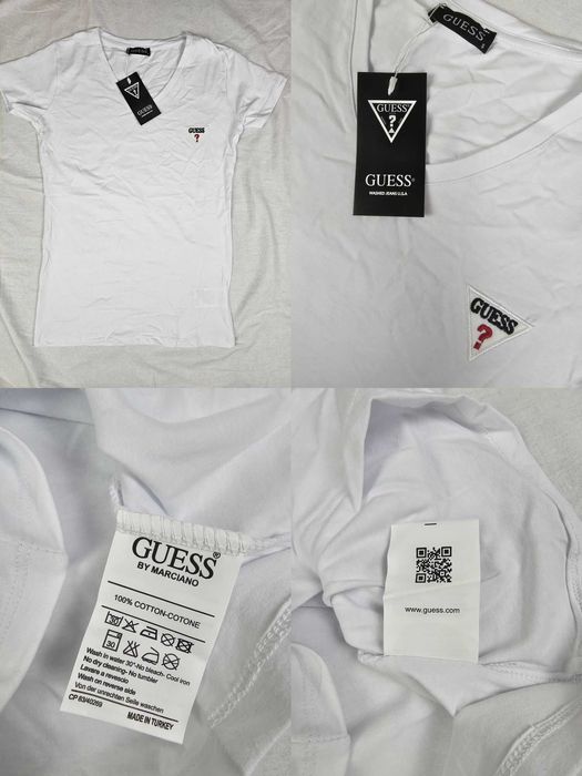 Koszulka damska Karl Lagerfeld w serek Guess shirt polo nowość