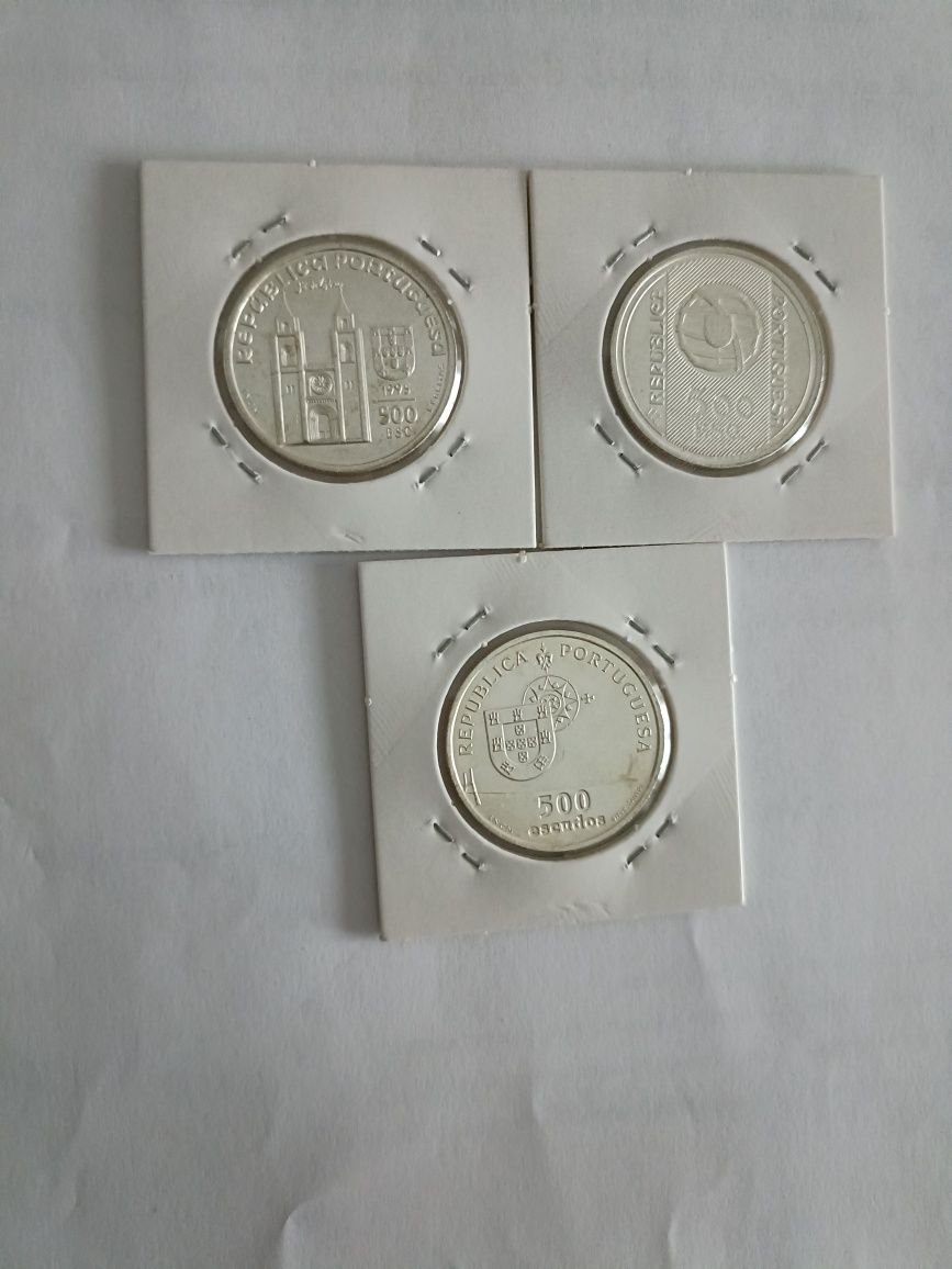 Moedas de 500$00 Prata