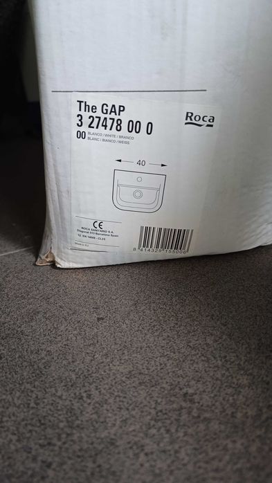 Unikat, umywalka ścienna/nablatowa Roca Gap, szer. 40 cm, nowa