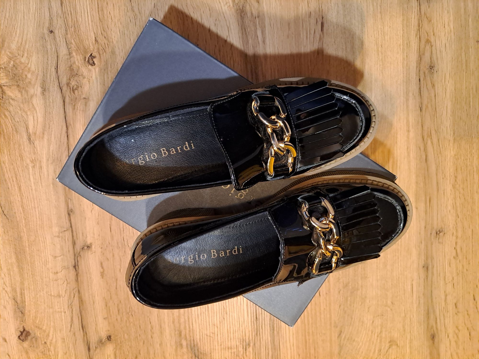Buty skórzane Loafersy  Sergio Bardi 140zł