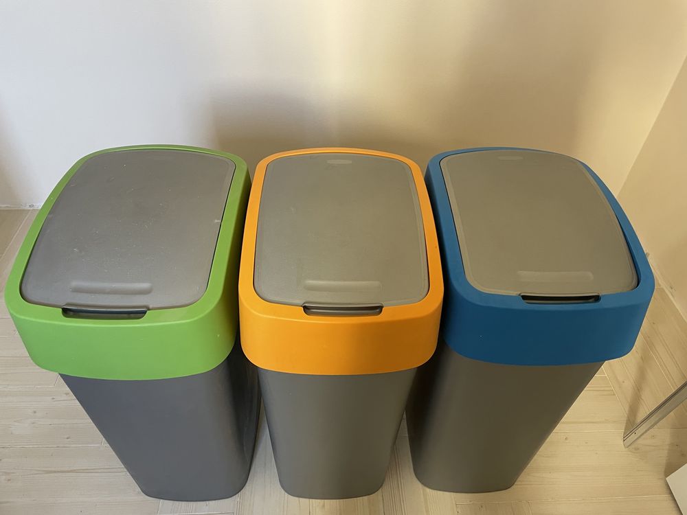 Kosze na śmieci 50 l x 3 150 l  Curver FLIP BIN