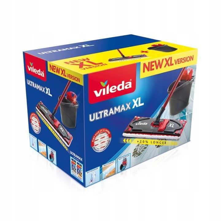 Mop Vileda Ultramax Box + wiadro+wyciskacz Płaski Podłogowy Do podłóg