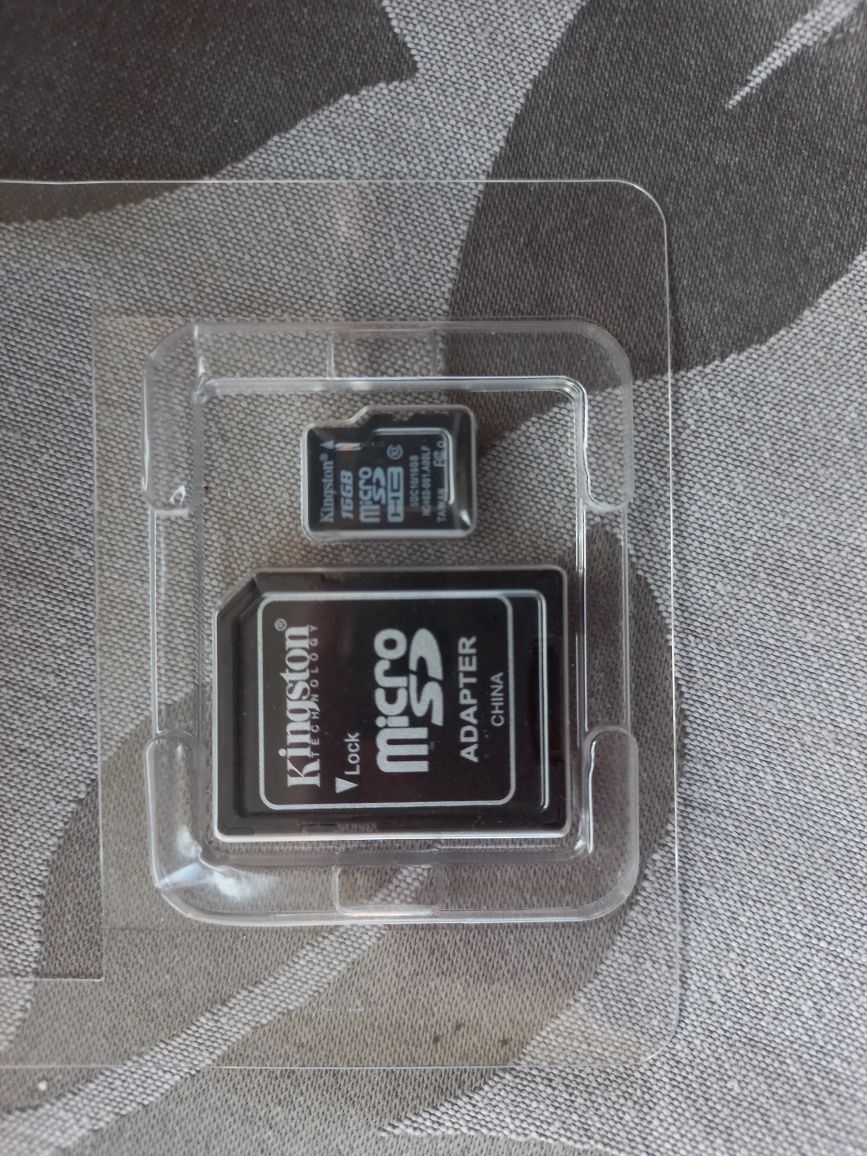 Cartão de memória Micro SD 16 Gb e adaptador
